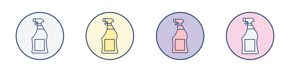 Cleaning spray icon Thin line flat illustration
