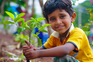 A little Indian boy's acts of sharing make a big impact on his community, from planting trees to organizing neighborhood clean-ups, his love for the environment inspiring others to join his cause.