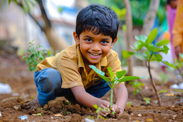 A little Indian boy's acts of sharing make a big impact on his community, from planting trees to organizing neighborhood clean-ups, his love for the environment inspiring others to join his cause