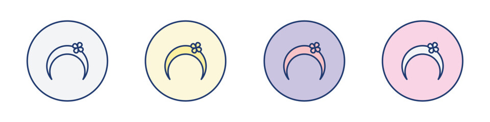 Obraz premium Hair band icon Thin line flat illustration