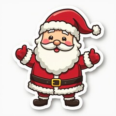 Cute Christmas Sticker Vector Design