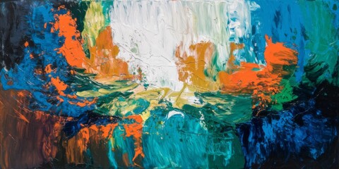 Fototapeta premium Explosive Symphony of Colors in Abstract Expressionism background