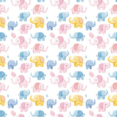 Obraz premium seamless pattern with elephants
