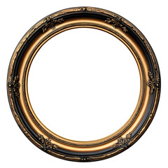 Obraz premium Vintage round photo frame isolated.
