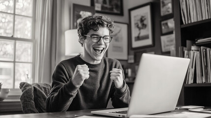 Teen celebrating milestone: happiness and joy for next step in education or life goals, college admission or acceptance