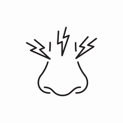 Fototapeta premium allergy nasal symptoms icon sign vector