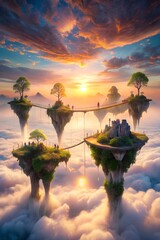 sunset on the beautiful lake