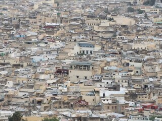 Obraz premium The panorama view of Fes or Fez, Morocco