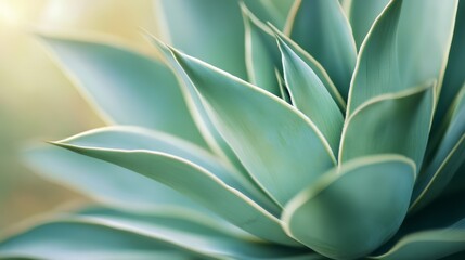 Obraz premium Beautiful Agave Plant on Natural Background for Gardening and Landscaping Generative AI