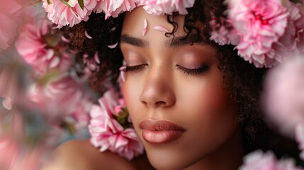 Naklejka premium Beauty and Wellness Concept for Augmented Reality Generative AI
