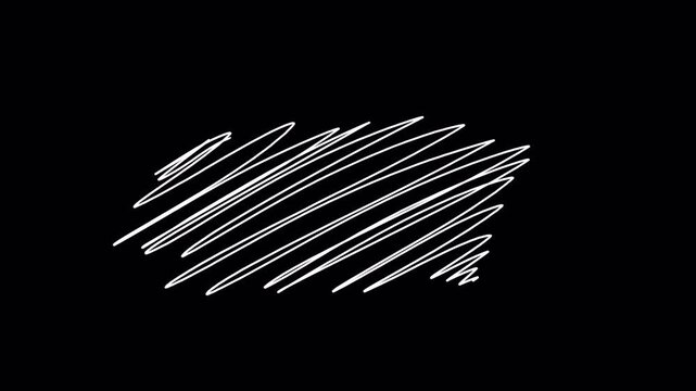 Hand drawn animated doodles. Video clip with alpha channel.