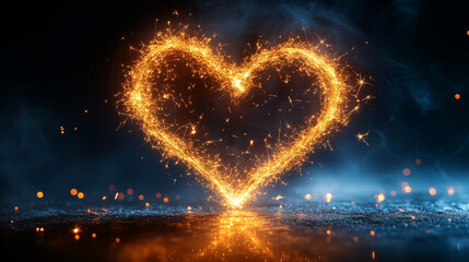 heart shaped fireworks