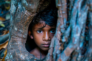 A young Indian boy cherishes privacy, building secret hideouts in the woods where he can explore and play without the watchful eyes of grown-ups.