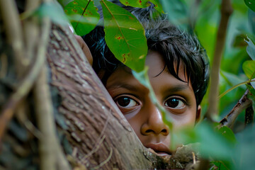 A young Indian boy cherishes privacy, building secret hideouts in the woods where he can explore and play without the watchful eyes of grown-ups.