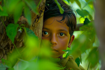 A young Indian boy cherishes privacy, building secret hideouts in the woods where he can explore and play without the watchful eyes of grown-ups.