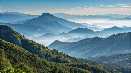 Fototapeta premium Mountain backdrop enhancing natural beauty.