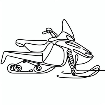recommend clip art: snowmobile silhouette thin lines 