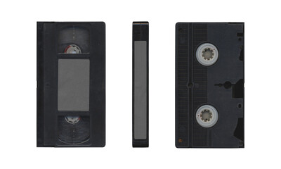 Obraz premium composition of Old VHS video cassette png isolated with clear area for mockup on transparent background in retro Y2K style