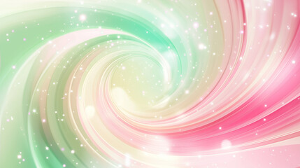 Magical green and pink glitter swirl background