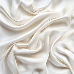 Obraz premium Flowing White Satin Fabric Texture