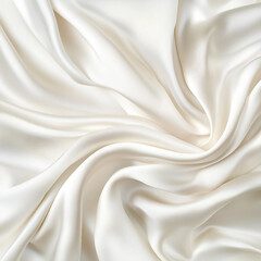 Obraz premium Flowing White Satin Fabric Texture