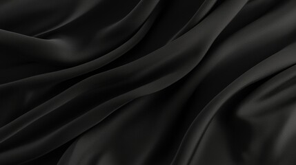 Fototapeta premium A black fabric with a shiny texture