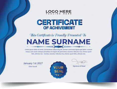 Modern Elegant Certificate Design