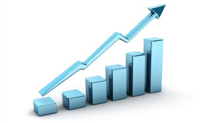 Business Growth Icon Featuring Upward Arrow for Financial Progress Visualization