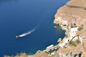 View of the Sea from the Top of Santorini