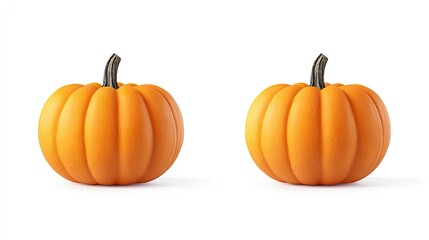 Obraz premium Sencies pumpkin line cut in half showcasing vibrant orange color and smooth texture on a pristine white background