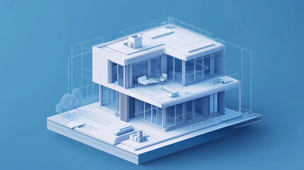 Futuristic infrastructure of a smart city. Residential urban buildings for isometric innovation flat design. Smart city vector illustration of town with digital communication technology. Vector