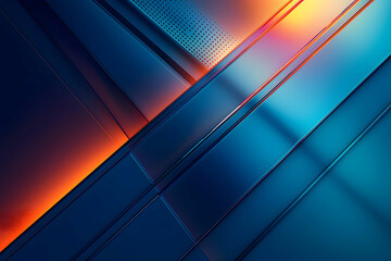 a background for a technologic photo wallpaper of a company mostly in blue with a little touch of orange modern ultra realist minimaliste gradient