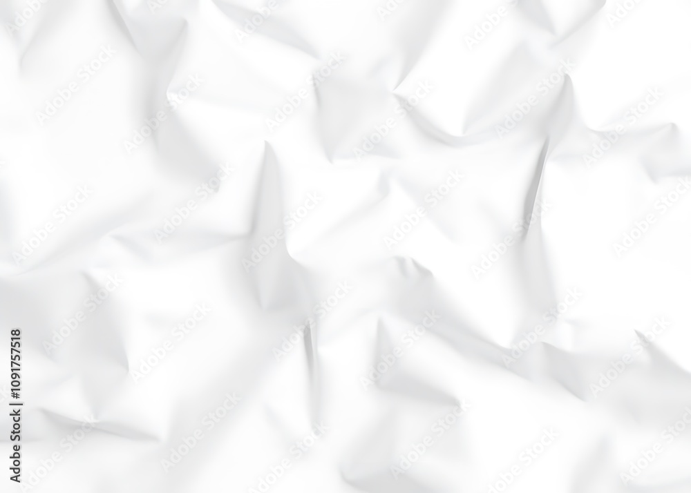 Aufkleber A crumpled white paper texture background with a wrinkled surface features a grunge design created using generative AI techniques.