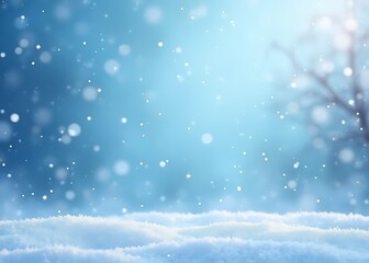 produces a winter blue snowy background image with realistic details and texture.