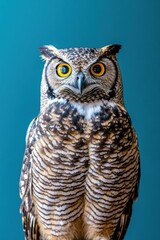 Obraz premium A close-up of an owl's face. AI.
