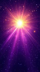 Fototapeta premium a bright star burst in the sky with a purple background