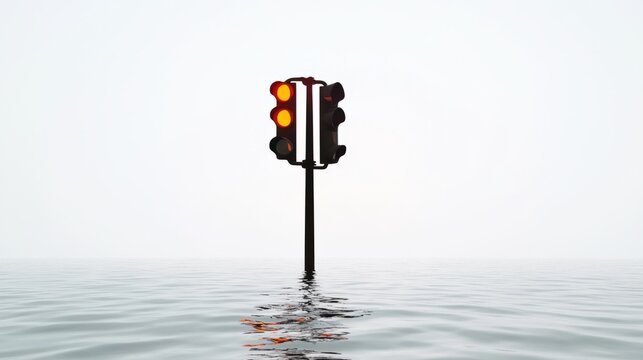 Traffic lamp isolated on white