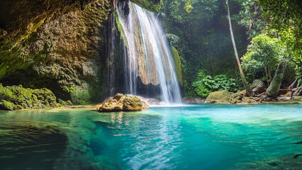 waterfall in the jungle