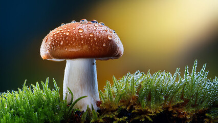 mushroom in the grass