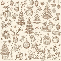 pattern with christmas trees
