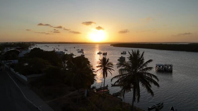 Stunning Sunset Over Aracaju's Tranquil Beaches &ndash; A Tropical Paradise