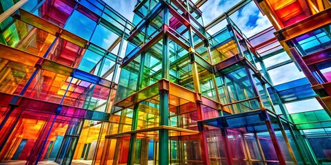 stained glass windows abstract background