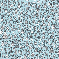 Naklejka premium New Year pattern