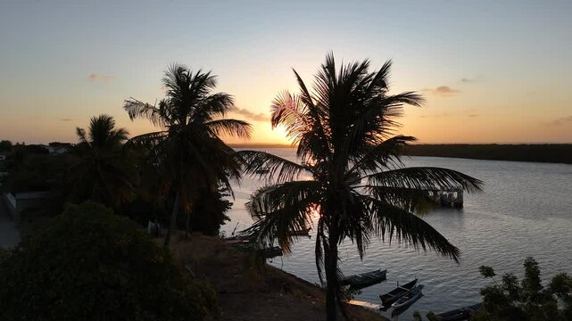 Stunning Sunset Over Aracaju's Tranquil Beaches &ndash; A Tropical Paradise