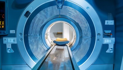 Fototapeta premium 인체의 데이터를 수집하는 CT MRI 스캐너 의료장비