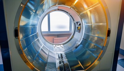 Fototapeta premium 인체의 데이터를 수집하는 CT MRI 스캐너 의료장비