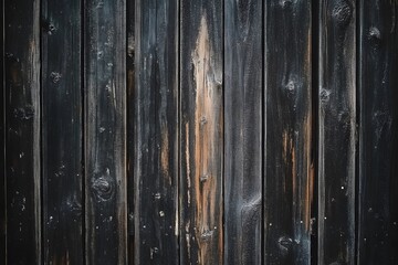 Obraz premium Dark, weathered wooden planks create a rustic backdrop.
