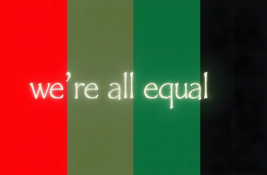 We're All Equal Black History Month Banner