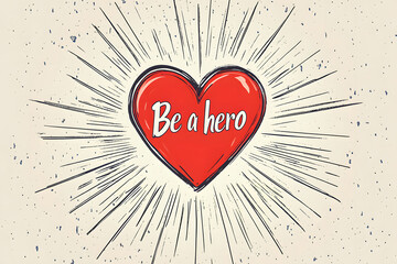 Inspiring "Be a Hero" Blood Donation Poster