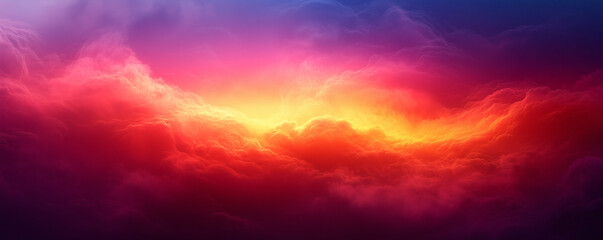 Obraz premium landscape in orange red violet or purple tones, beauty of desert or sunset and sunrise in mountains through dust or fog . Dune 